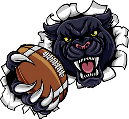 Black Panther American Football Mascot