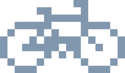 Obraz premium Bike or Bicycle Pixel 8 Bit Video Game Art Icon