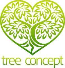 Tree Icon Concept Heart