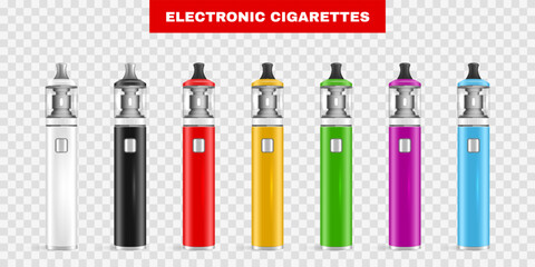 Realistic Vape Transparent Set