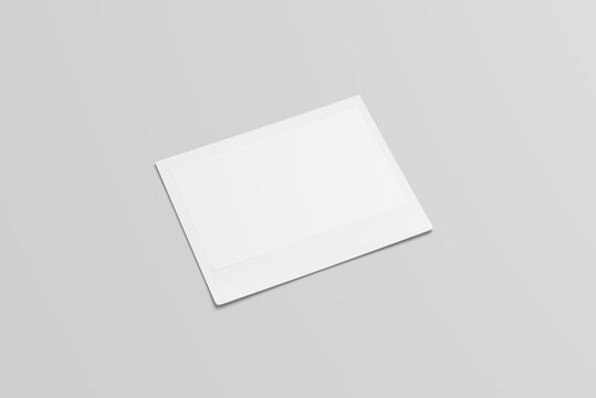 Blank landscape photo paper mockup