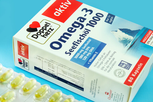 Doppelherz aktiv Omega-3 Kapseln und Verpackung