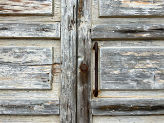 old wooden door with lock