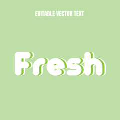 Fresh editable vector text effect
