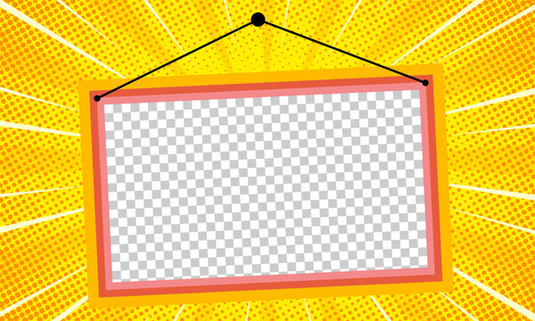 cartoon comic sign board background template