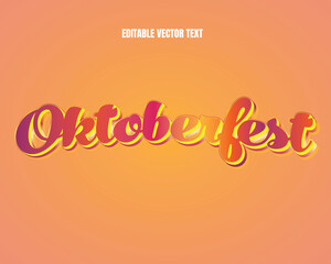 Oktoberfest editable vector text effect