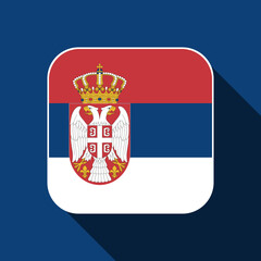 Obraz premium Serbia flag, official colors. Vector illustration.