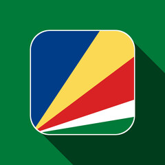 Seychelles flag, official colors. Vector illustration.
