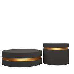 Promotional 3D stage for branding.