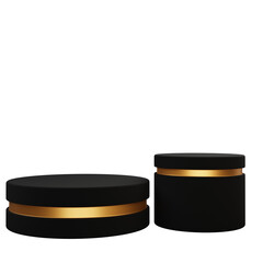 Promotional 3D stage for branding.