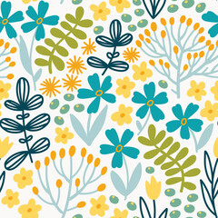 Mille fleurs seamless pattern. Great design for any purposes. - 531041269