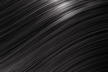 光沢のあるまっすぐな黒色の髪の毛