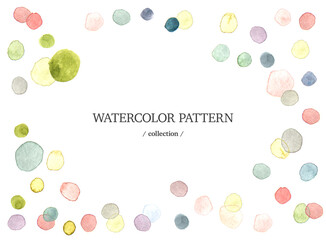 Watercolor frame for wallpapers, pattern fills, web page backgrounds, surface textures in red, pink, blue, green, lilac, gray and white colors.