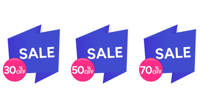 Web Banner Modern Blue Sale Label