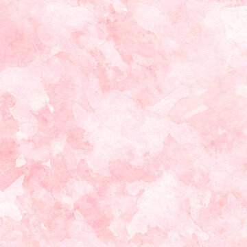  正方形　ピンクと白が優しく混じり合うロマンチックな水彩背景