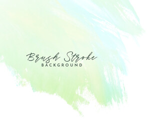 Abstract soft green watercolor brush stroke background