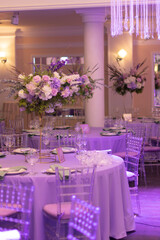 Obraz na płótnie Canvas wedding decor in lavender color wedding decoration