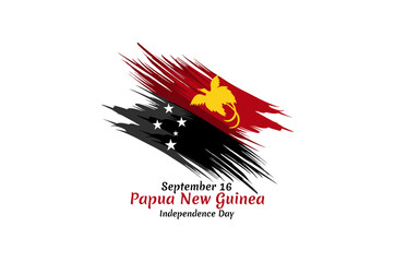 September 16, Independence Day of Papua New Guinea. vector illustration. Suitable for greeting card, poster and banner.