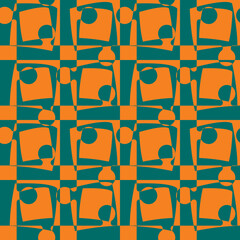 Seamless color pattern from puzzle with squares

