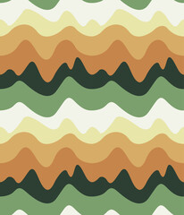 Seamless color pattern of wavy stripes
