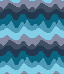 Seamless color pattern of wavy stripes
