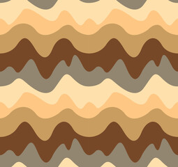 Seamless color pattern of wavy stripes
