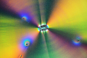 Colorful micro crystals in polarized light. Photo through a microscope. - 531048009