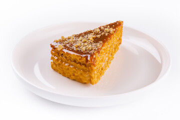 Cake of vanilla and cream. dessert cake.