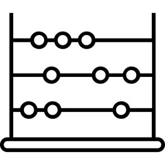 Abacus Line Vector Icon 