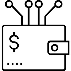 Wallet Line Vector Icon