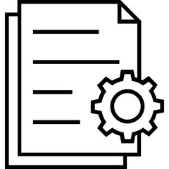 File Settings Line Vector Icon 