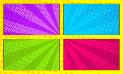 Comic abstract pop art background template