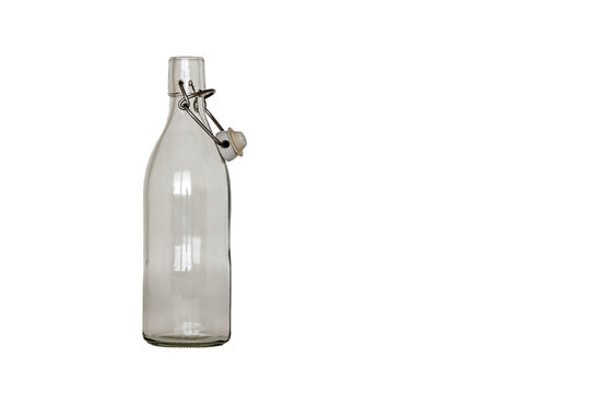 An empty retro bottle for water