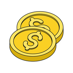 dollar coin icon