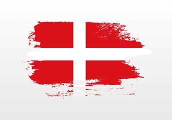 Modern style brush painted splash flag of Sovereign Military Order of Malta with solid background