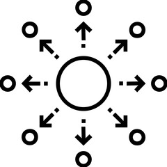 Viral Marketing Line Vector Icon