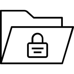Data Security Line Vector Icon
