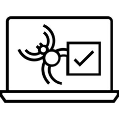 Bug Fixing Line Vector Icon 