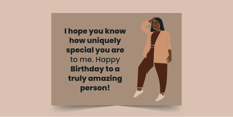 I hope you know how uniquely special you are to me, Happy Birthday Card for African Women