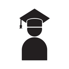 graduation person icon vector. graduation person avatar