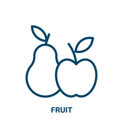 fruit icon from agriculture farming and gardening collection. Thin linear fruit, food, health outline icon isolated on white background. Line vector fruit sign, symbol for web and mobile