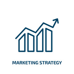 marketing strategy icon from general collection. Thin linear marketing strategy, business, marketing outline icon isolated on white background. Line vector marketing strategy sign, symbol for web and