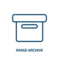 image archive icon from music and media collection. Thin linear image archive, storage, file outline icon isolated on white background. Line vector image archive sign, symbol for web and mobile