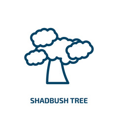 shadbush tree icon from nature collection. Thin linear shadbush tree, nature, simple outline icon isolated on white background. Line vector shadbush tree sign, symbol for web and mobile