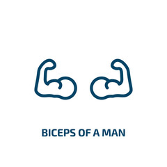 biceps of a man icon from people collection. Thin linear biceps of a man, fitness, man outline icon isolated on white background. Line vector biceps of a man sign, symbol for web and mobile