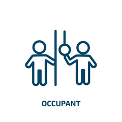 occupant icon from people collection. Thin linear occupant, occupation, business outline icon isolated on white background. Line vector occupant sign, symbol for web and mobile