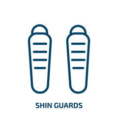 shin guards icon from sports collection. Thin linear shin guards, shin, equipment outline icon isolated on white background. Line vector shin guards sign, symbol for web and mobile