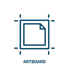 artboard icon from user interface collection. Thin linear artboard, simple, button outline icon isolated on white background. Line vector artboard sign, symbol for web and mobile