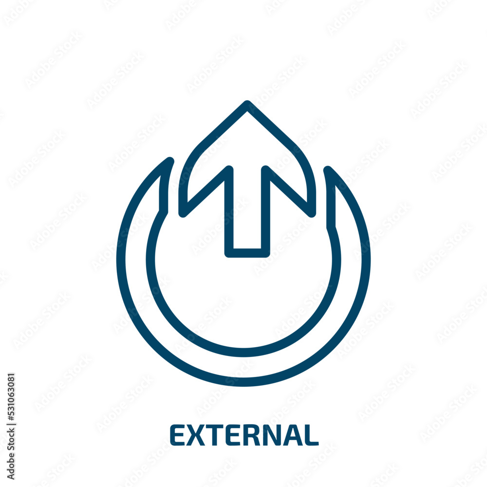 Poster external icon from user interface collection. thin linear external, interface, app outline icon isol