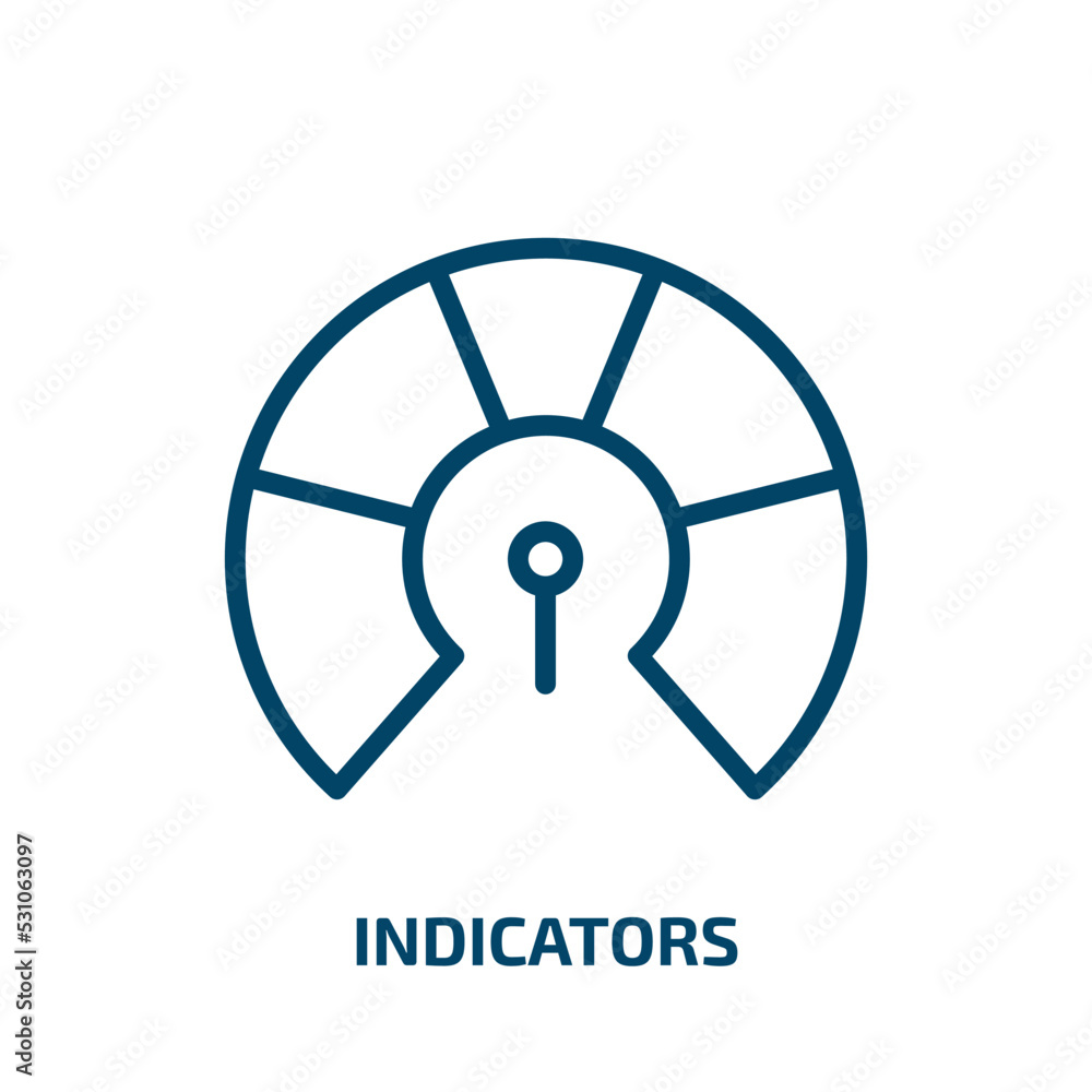 Poster indicators icon from user interface collection. thin linear indicators, indicator, measurement outli